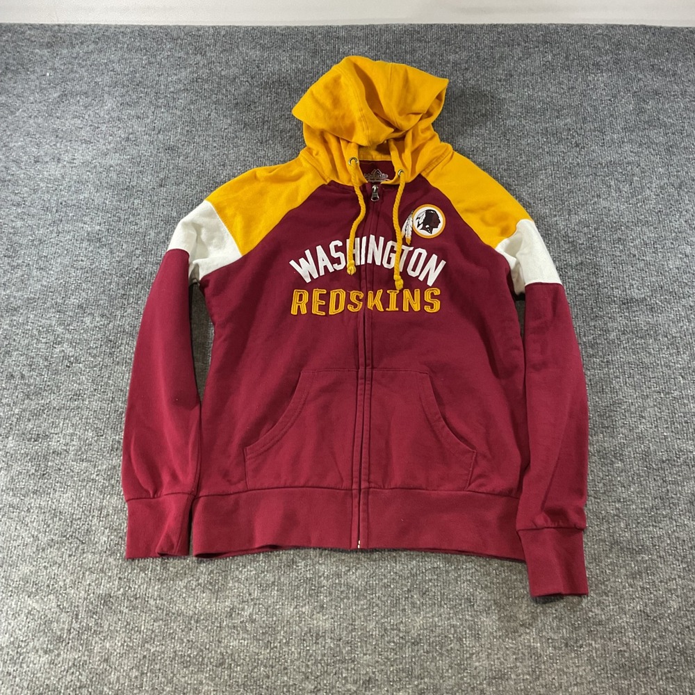 Majestic Washington Redskins Youth Small Full Zip Hoodie Burgundy Gold NFL
